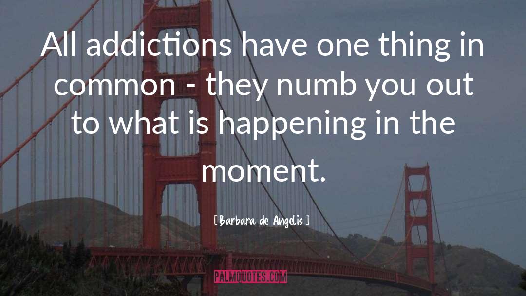 Addictions quotes by Barbara De Angelis