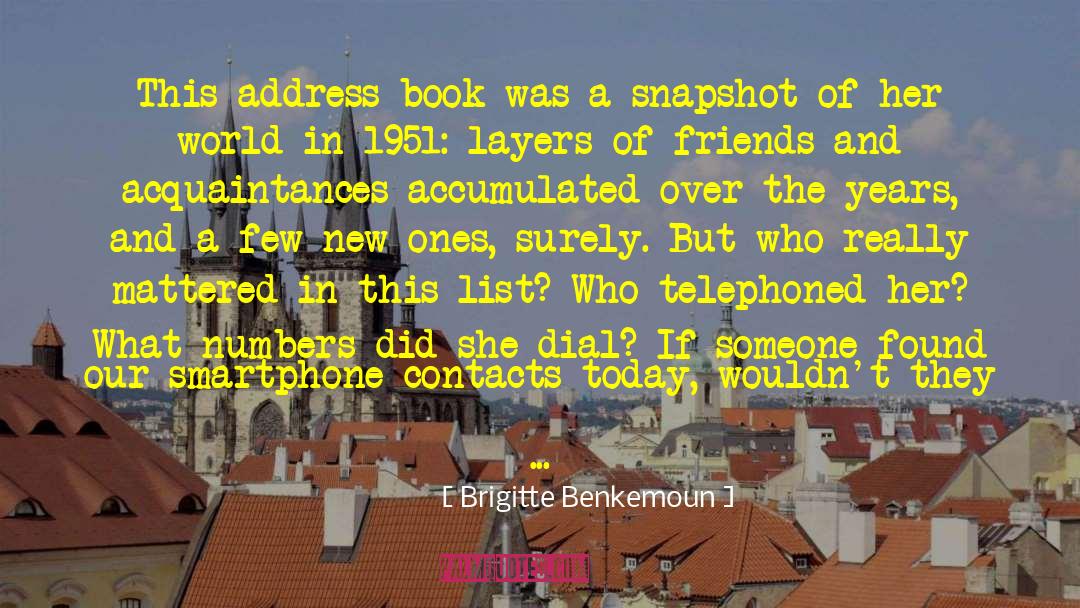 Address Book quotes by Brigitte Benkemoun