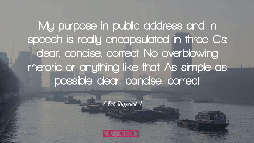 Address quotes by Bob Sheppard