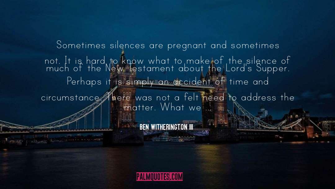 Address quotes by Ben Witherington III