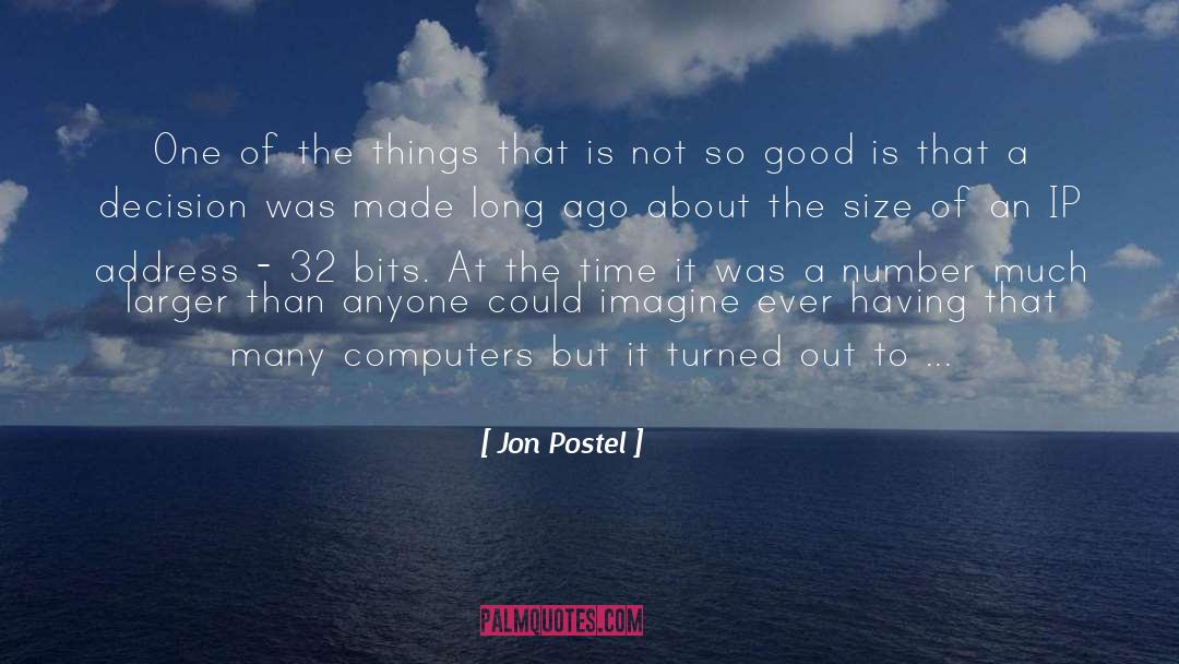 Address quotes by Jon Postel