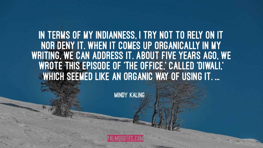 Addresses quotes by Mindy Kaling