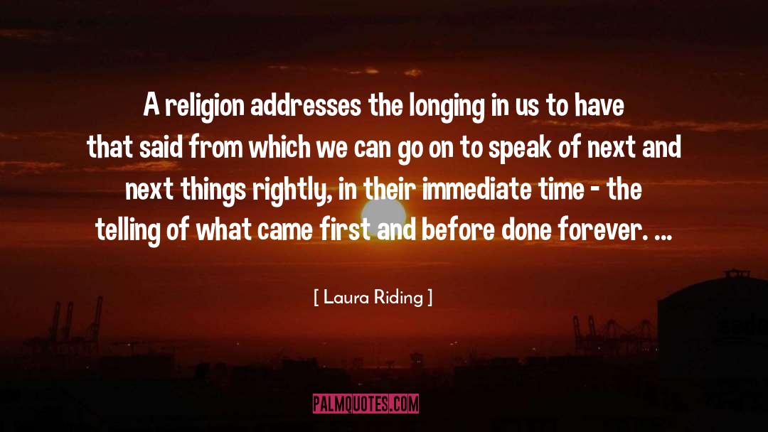 Addresses quotes by Laura Riding