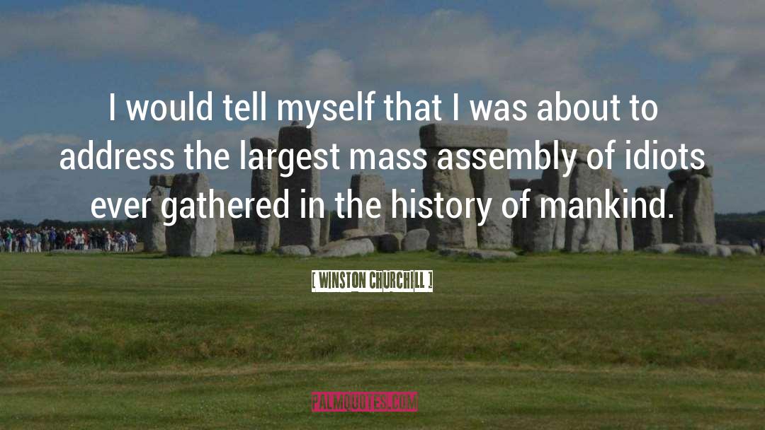 Addresses quotes by Winston Churchill