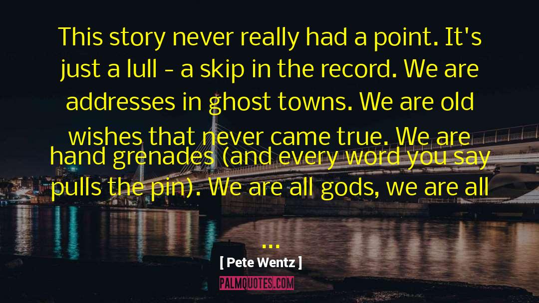 Addresses quotes by Pete Wentz