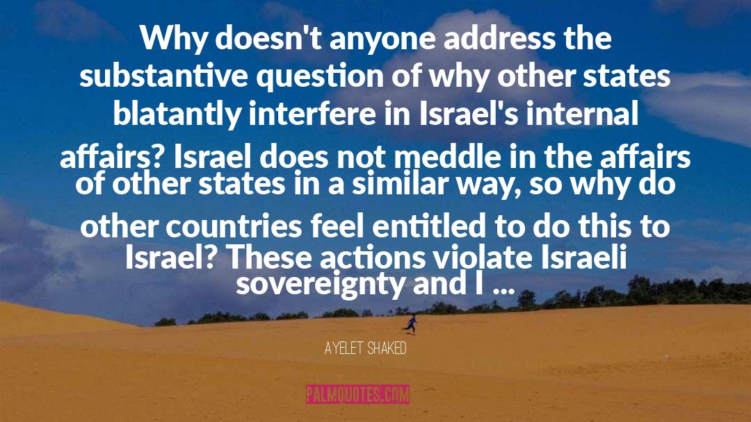 Addresses quotes by Ayelet Shaked