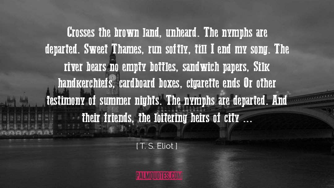 Addresses quotes by T. S. Eliot