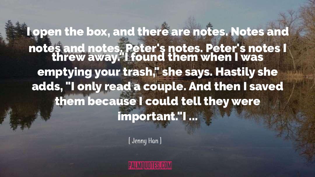 Adds quotes by Jenny Han