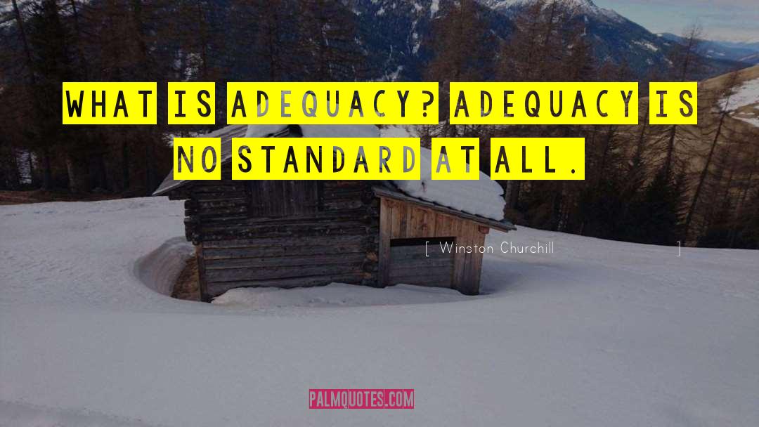 Adequacy quotes by Winston Churchill