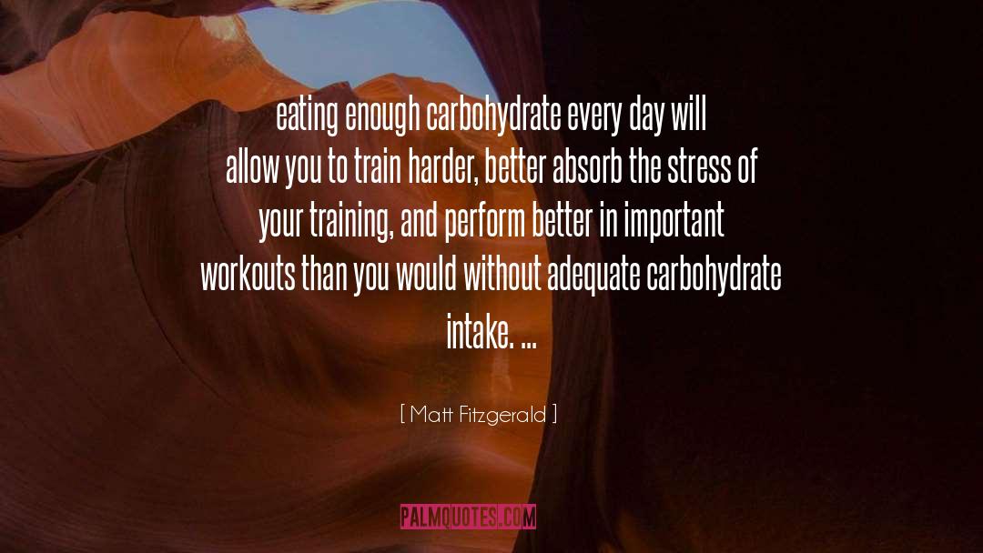 Adequate quotes by Matt Fitzgerald