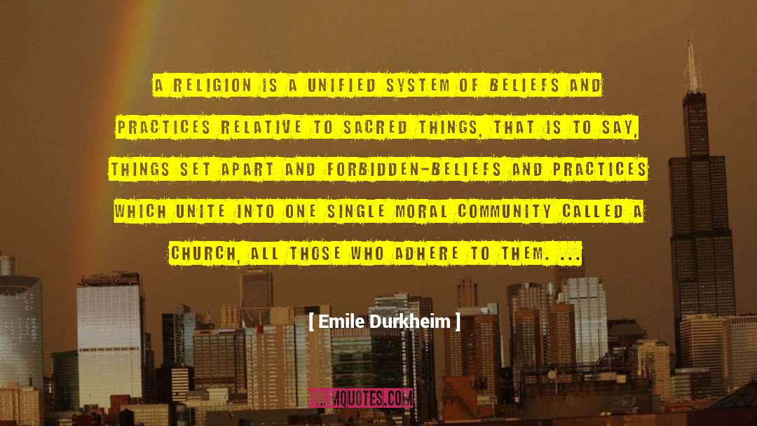 Adhere quotes by Emile Durkheim