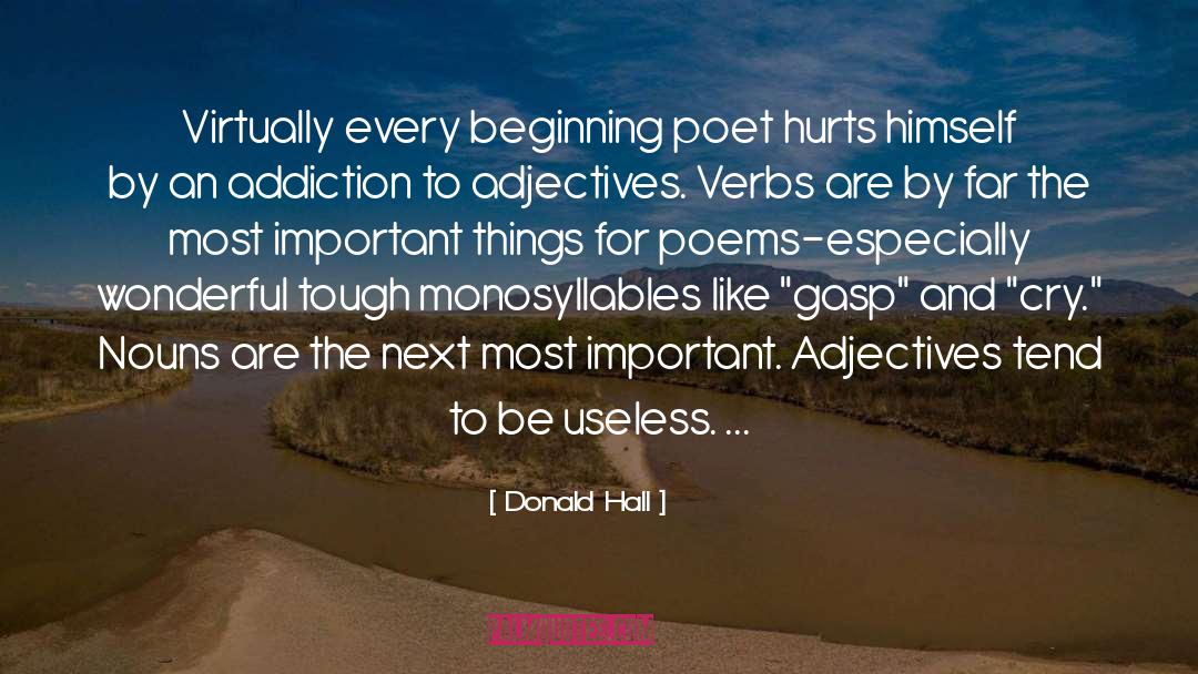 Adjectives And Adverbs quotes by Donald Hall