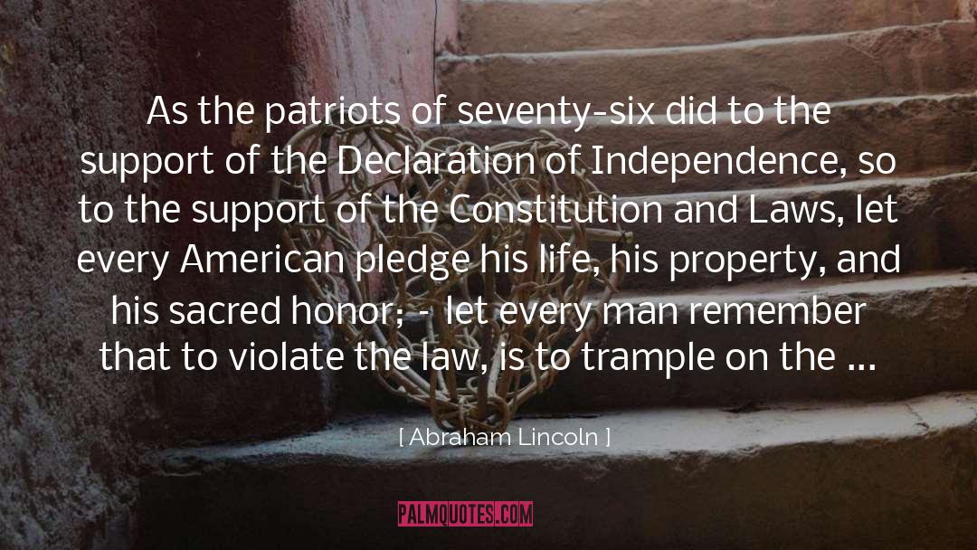 Adjoining Property quotes by Abraham Lincoln
