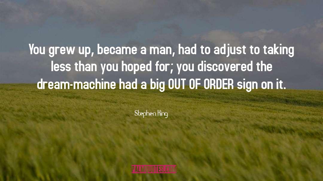 Adjust quotes by Stephen King