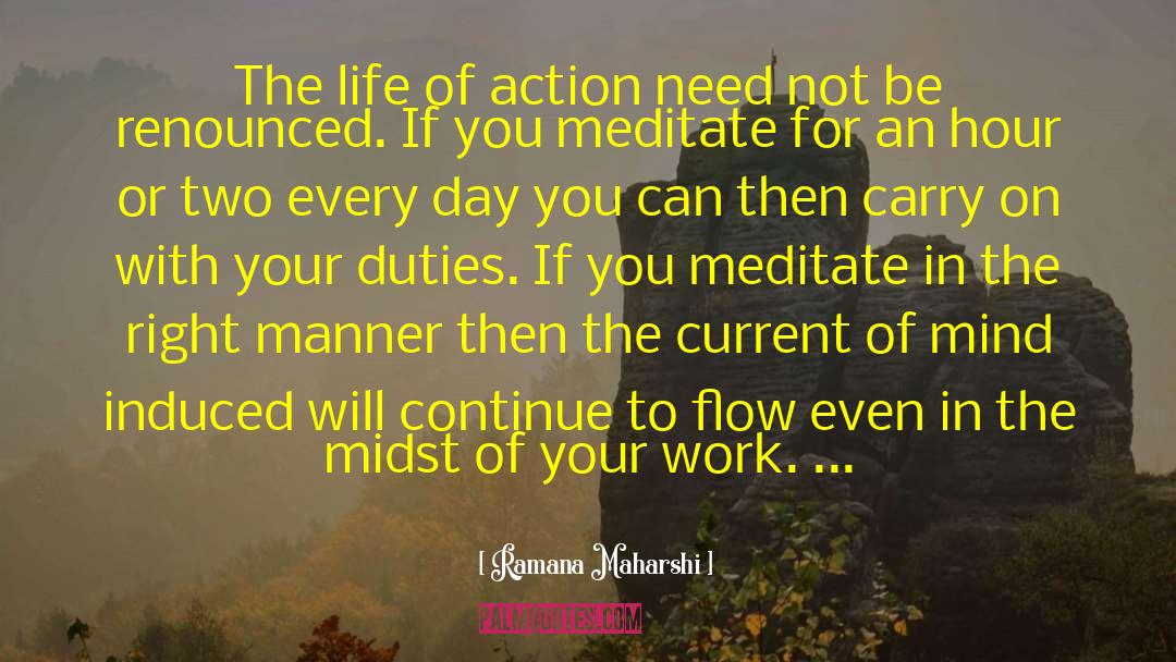 Adjust To The Flow Of Life quotes by Ramana Maharshi