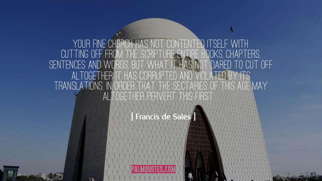 Adjusting quotes by Francis De Sales