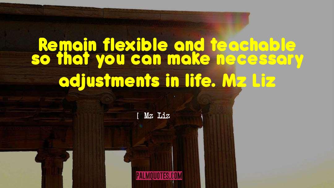 Adjustment And Attitude quotes by Mz Liz