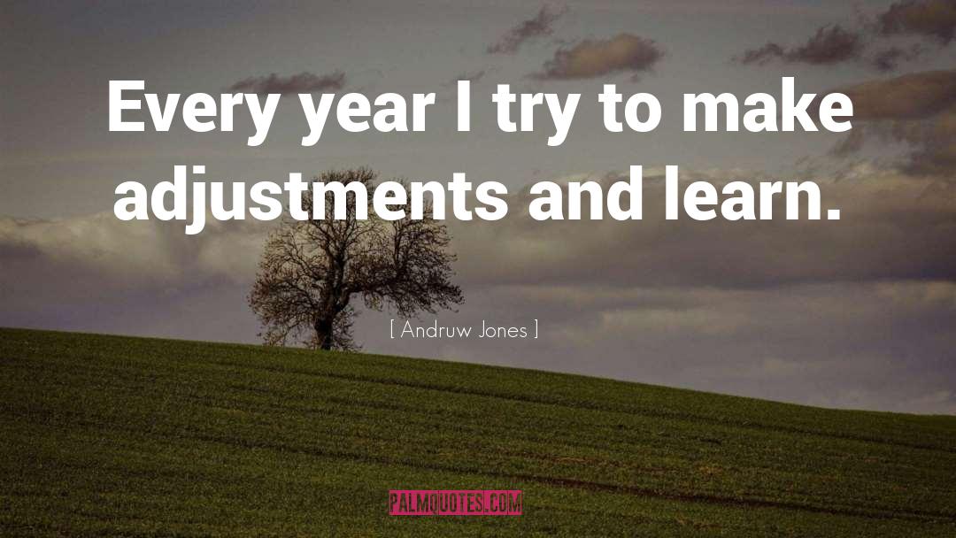 Adjustment quotes by Andruw Jones