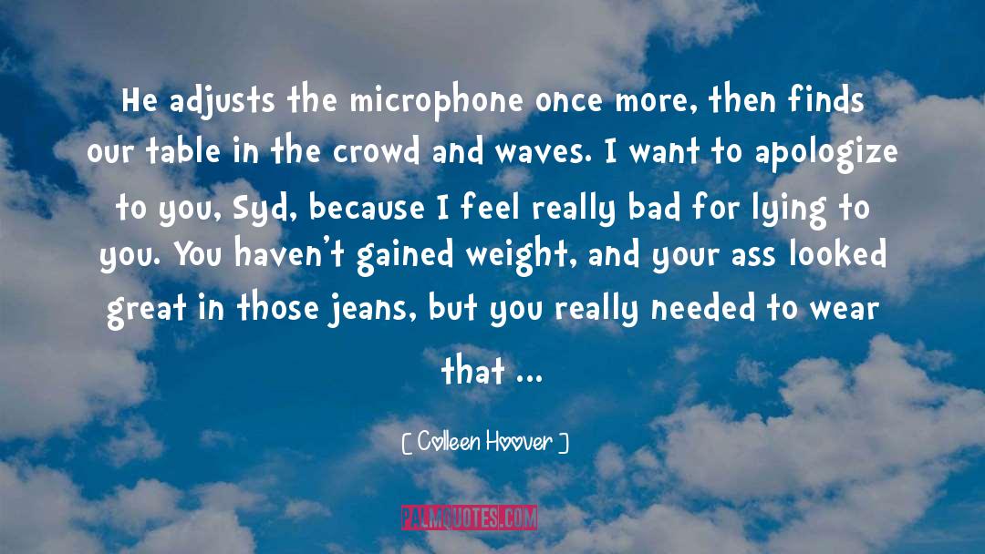 Adjusts quotes by Colleen Hoover