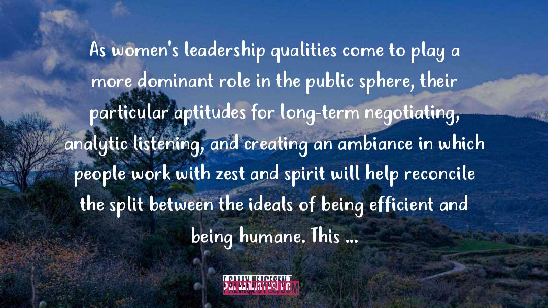 Admirable Qualities quotes by Sally Helgesen