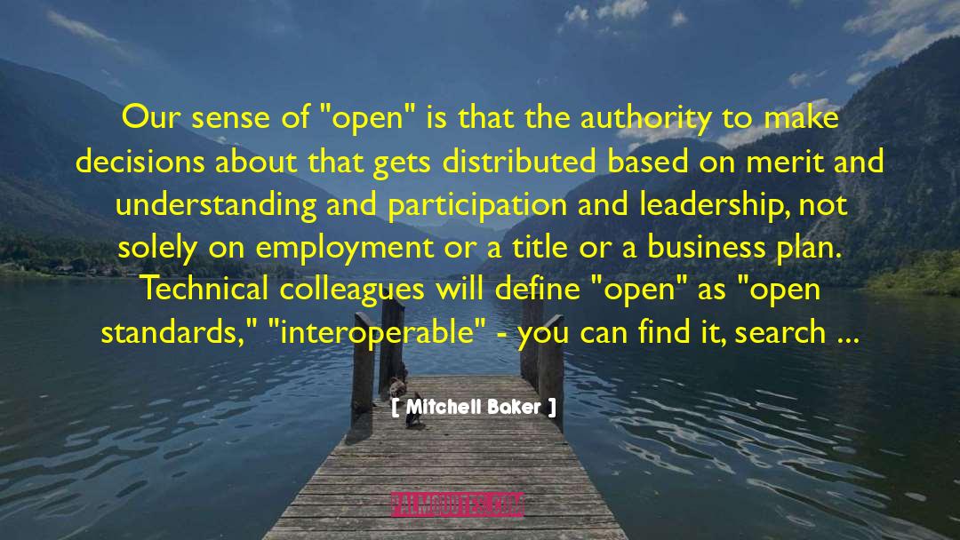 Admiration And Leadership quotes by Mitchell Baker