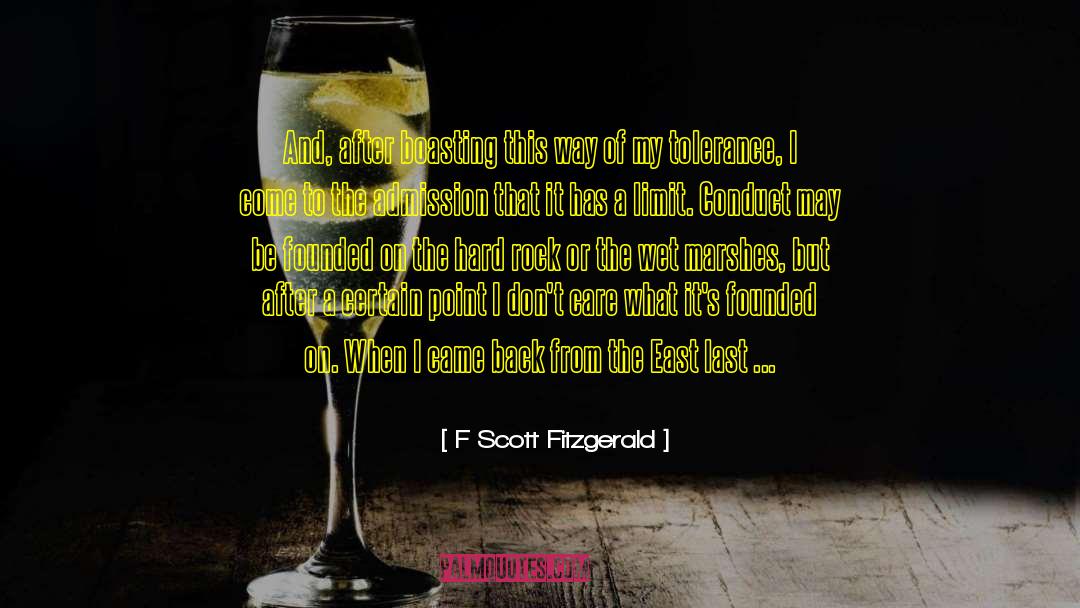 Admission quotes by F Scott Fitzgerald