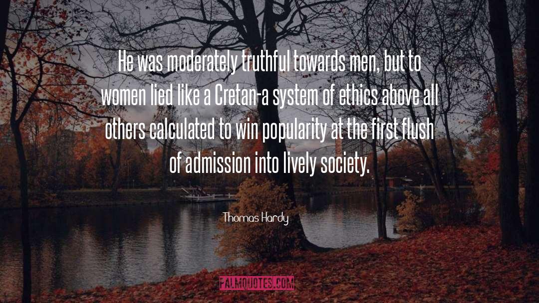 Admission quotes by Thomas Hardy