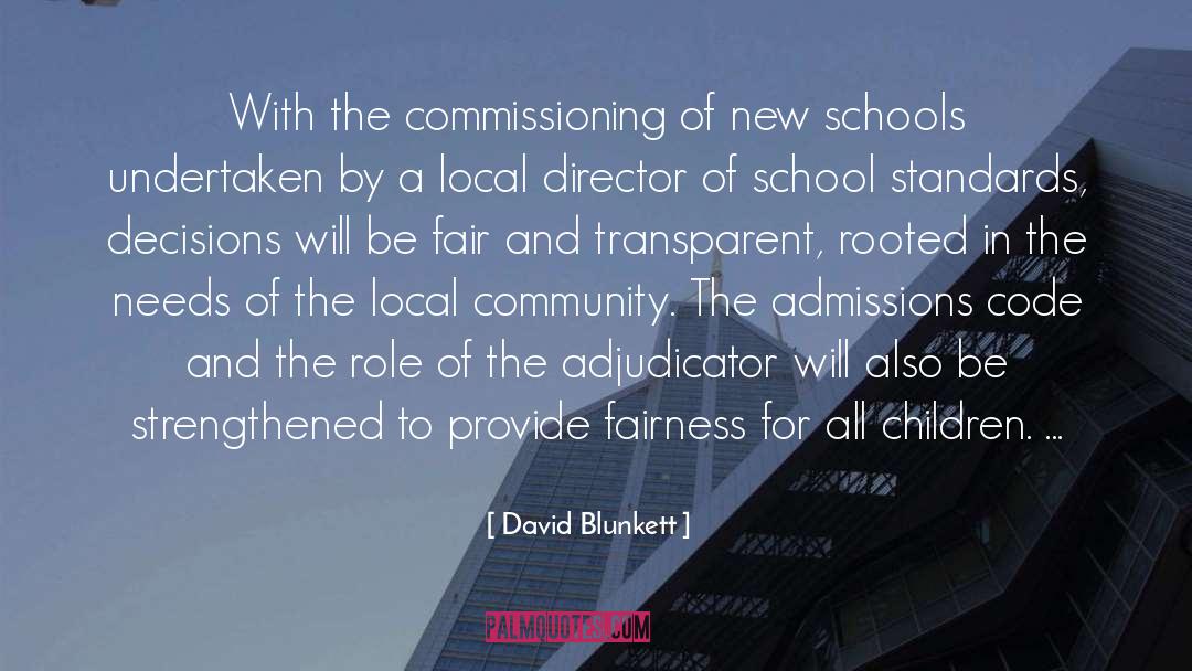 Admissions quotes by David Blunkett