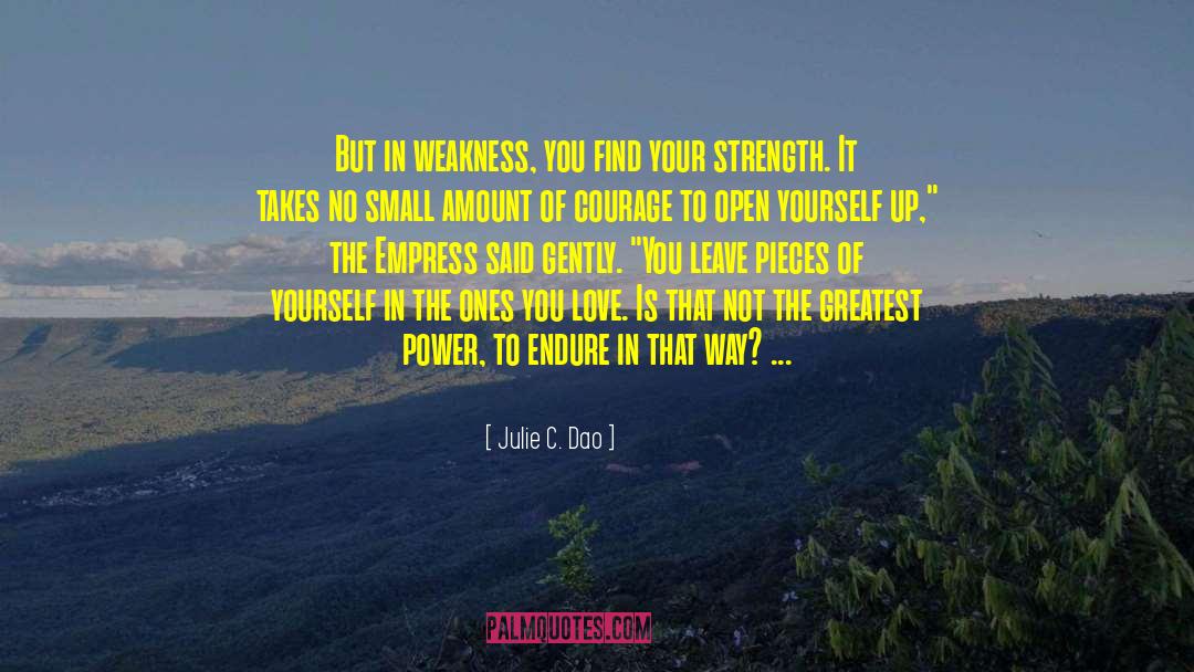 Admitting Your Weakness quotes by Julie C. Dao