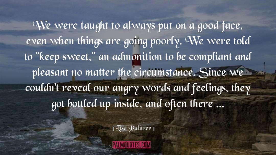Admonition quotes by Lisa Pulitzer