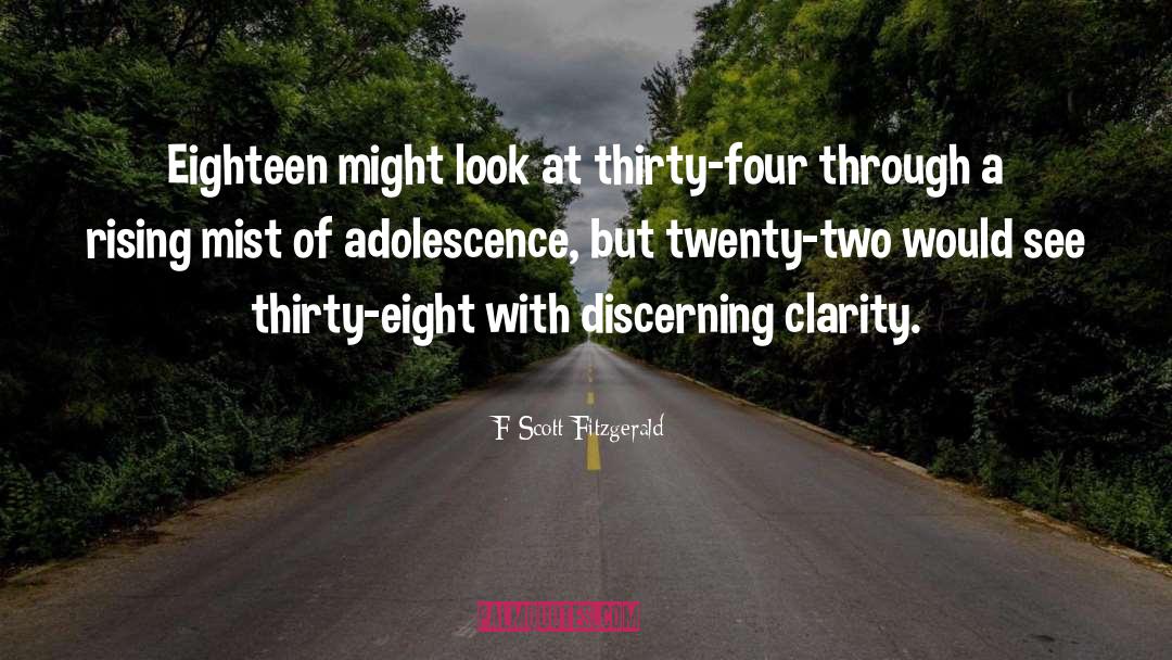 Adolescence quotes by F Scott Fitzgerald