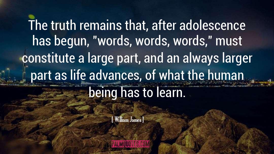 Adolescence quotes by William James