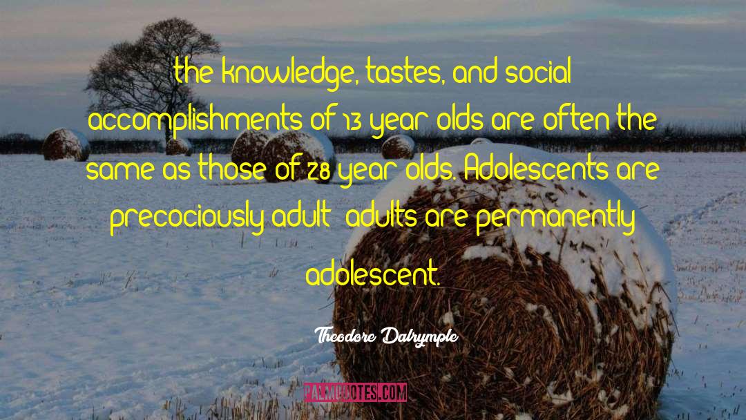 Adolescent quotes by Theodore Dalrymple