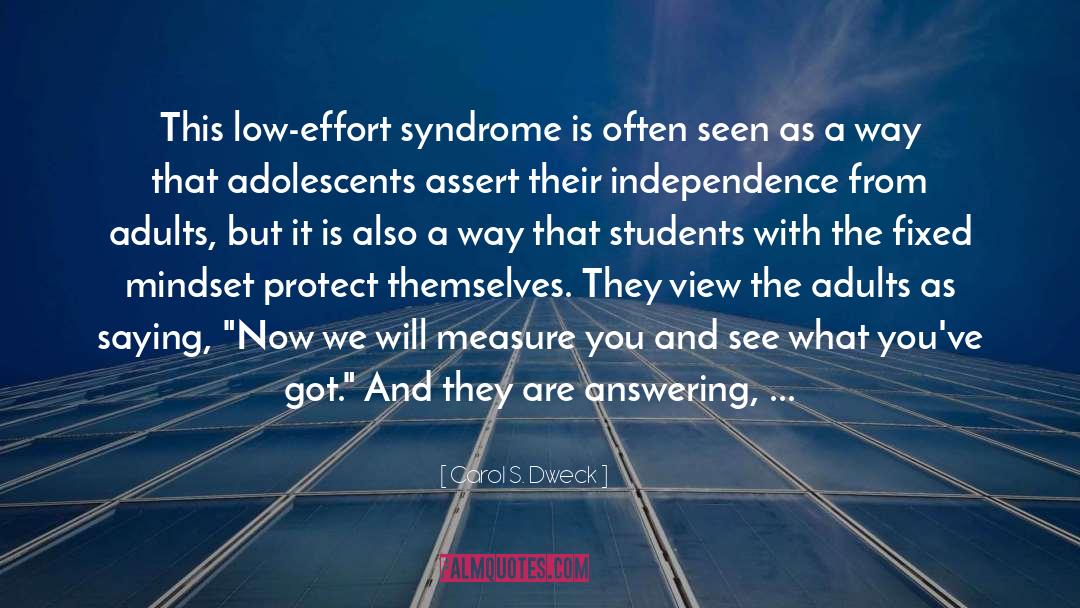 Adolescents quotes by Carol S. Dweck