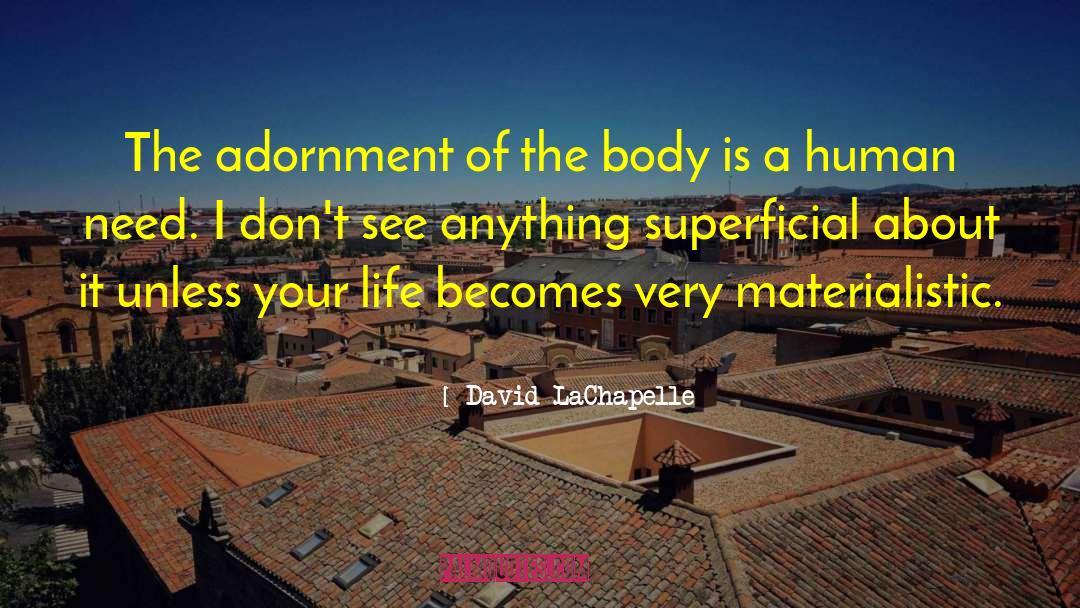 Adornment quotes by David LaChapelle