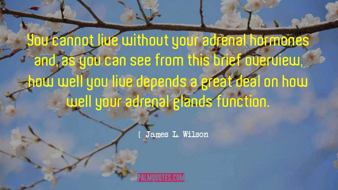 Adrenal Glands quotes by James L. Wilson