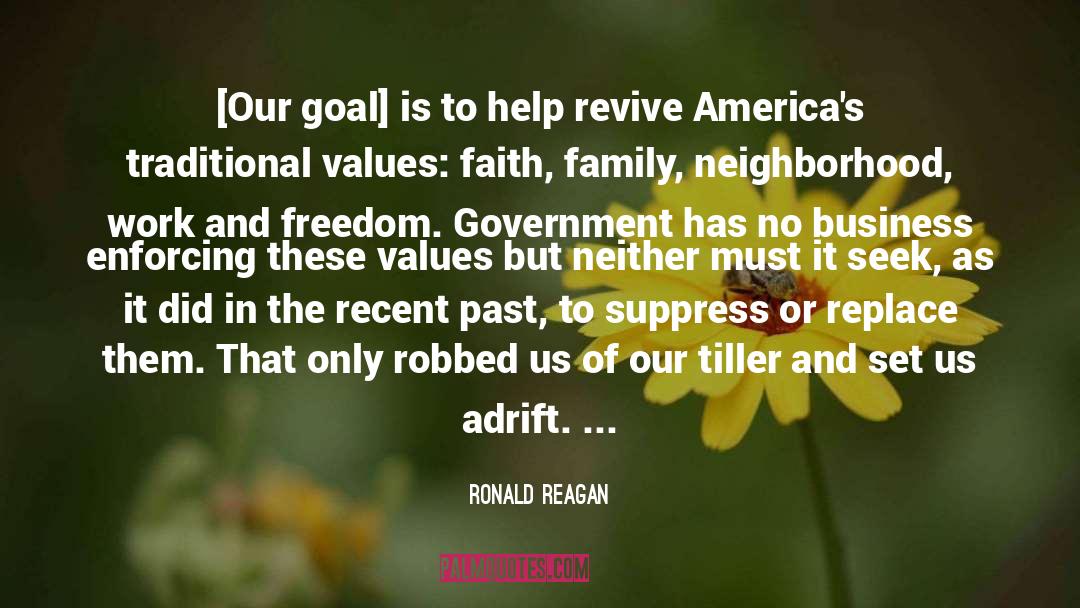 Adrift quotes by Ronald Reagan