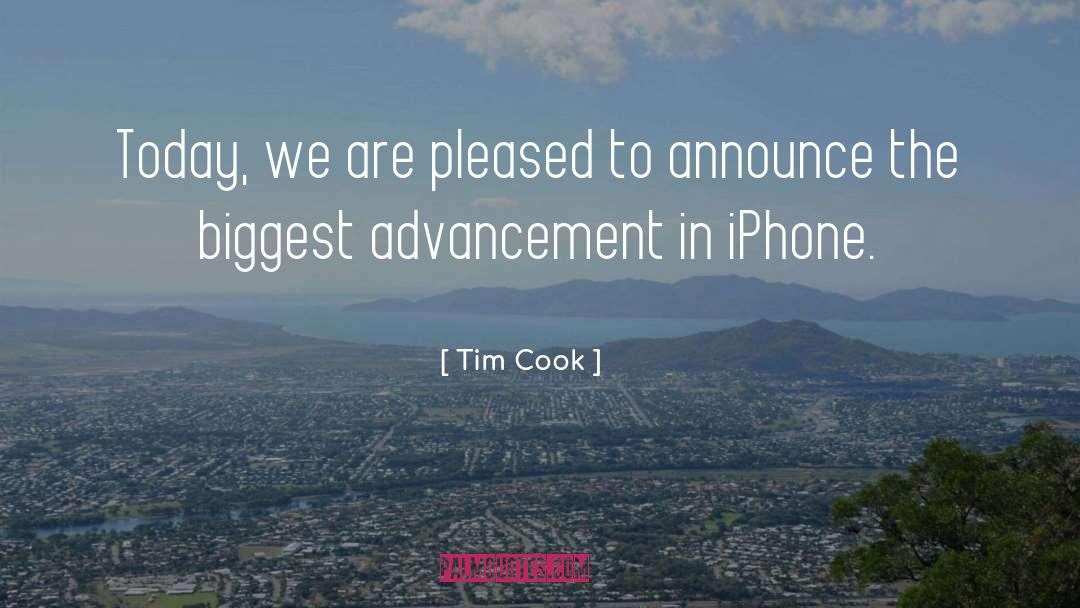 Advancement quotes by Tim Cook