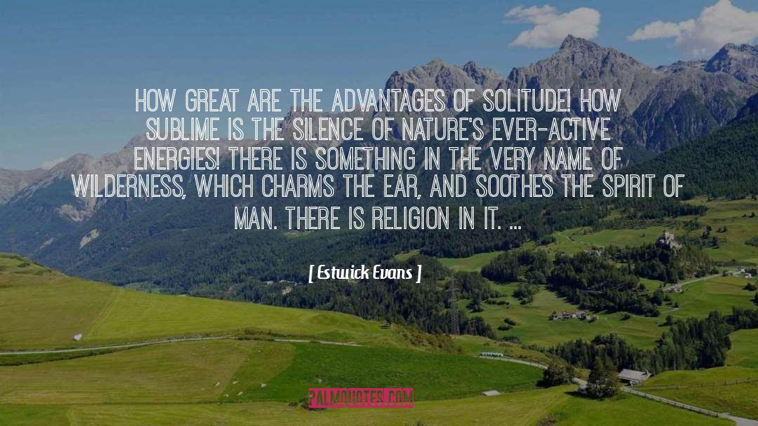 Advantages Of Solitude quotes by Estwick Evans