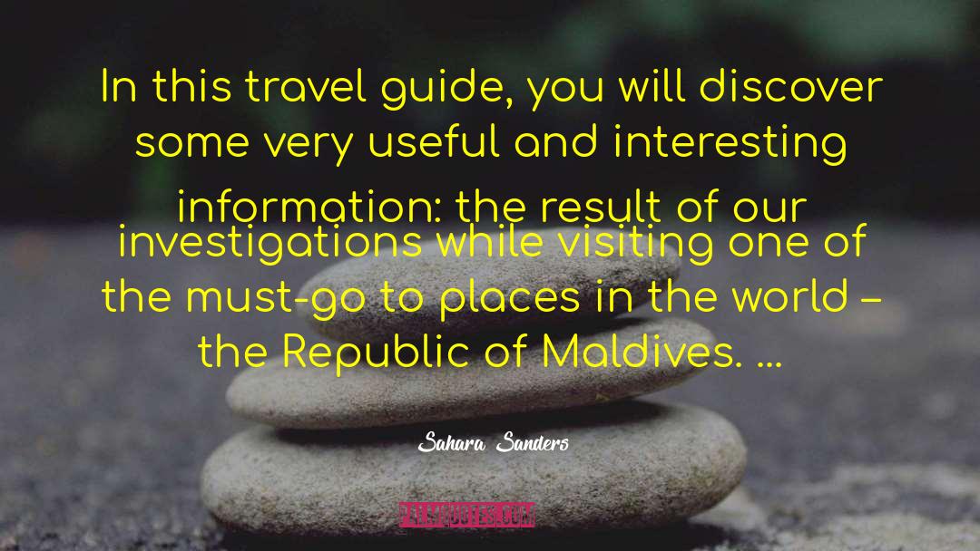 Adventure And Travel quotes by Sahara Sanders