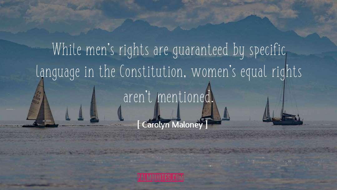 Adventuresome Women quotes by Carolyn Maloney