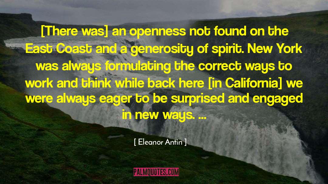 Adventurous Spirit quotes by Eleanor Antin