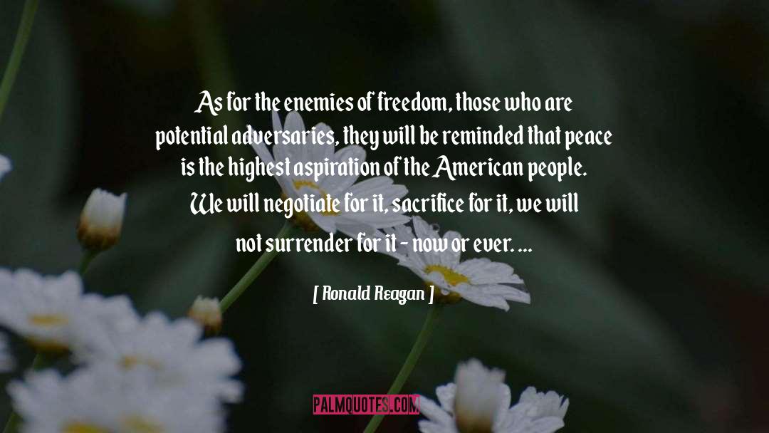 Adversaries quotes by Ronald Reagan