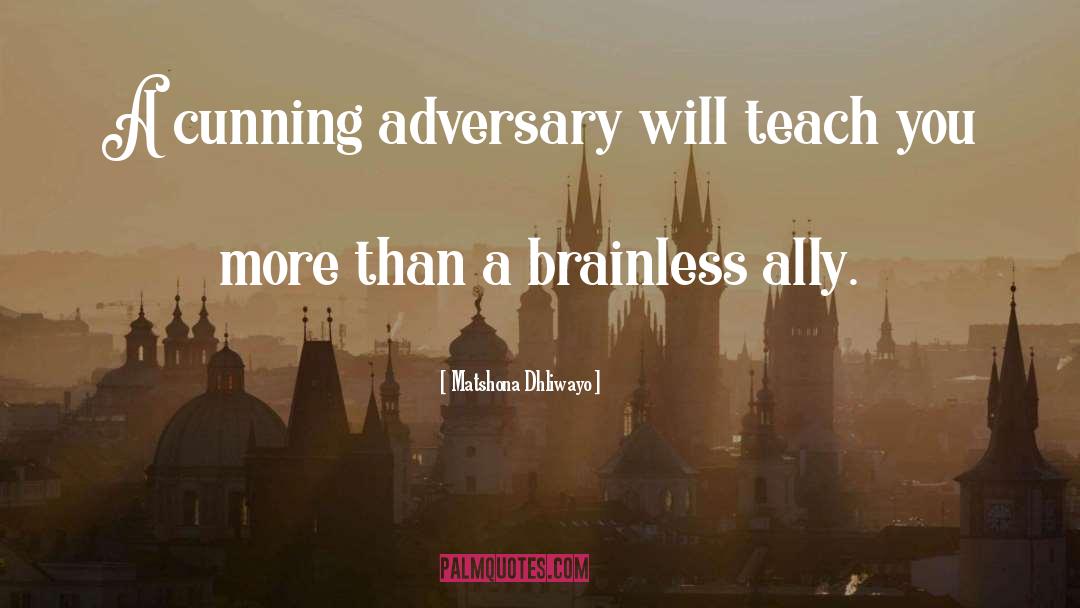 Adversary quotes by Matshona Dhliwayo