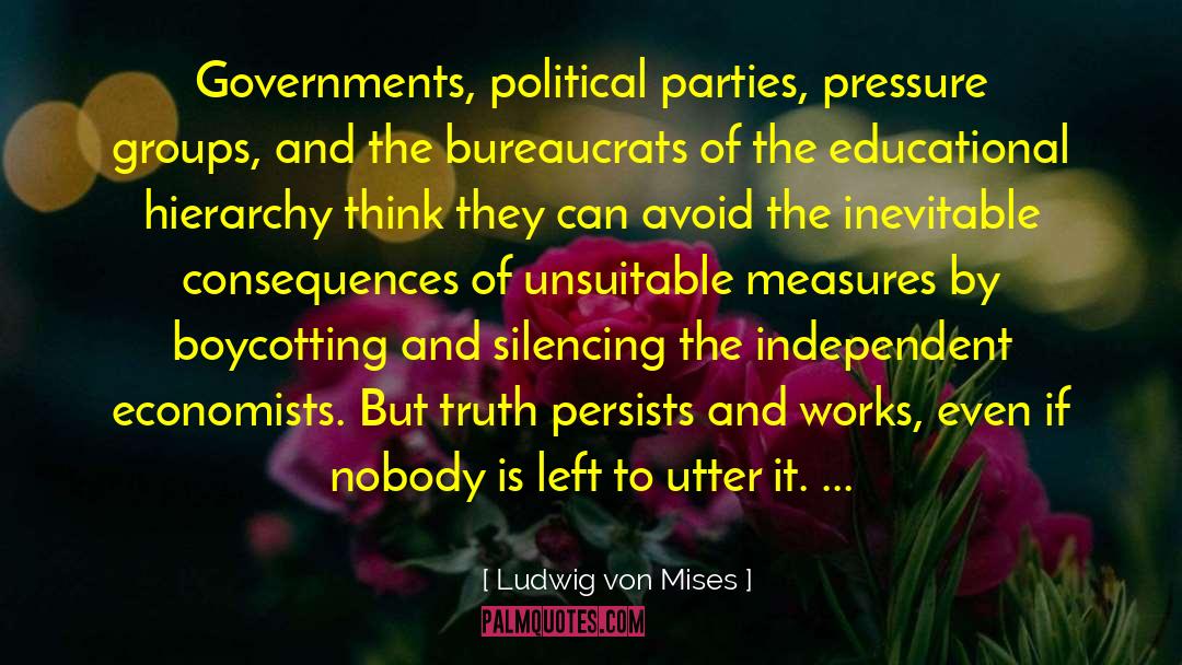 Adverse Consequences quotes by Ludwig Von Mises