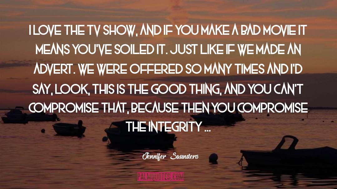 Advert quotes by Jennifer Saunders