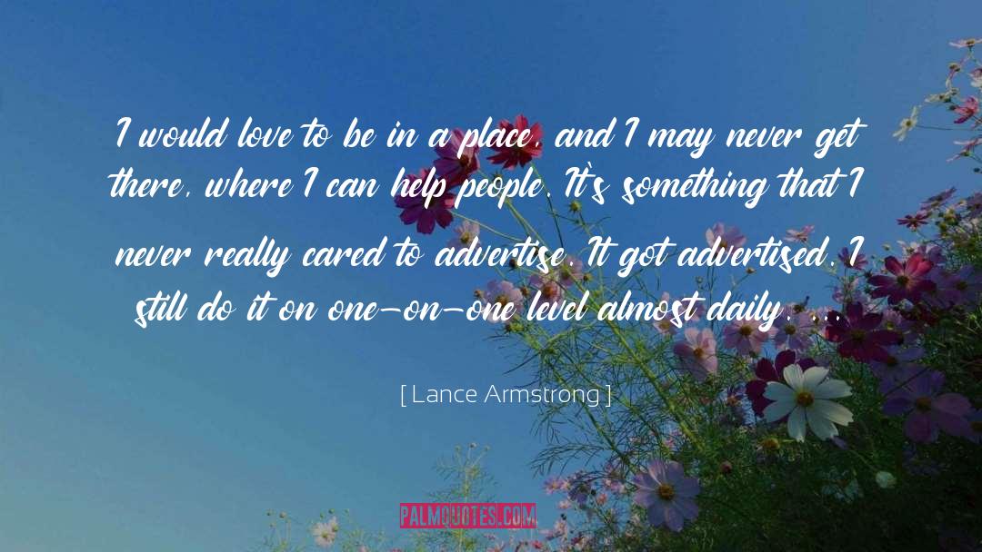 Advertise quotes by Lance Armstrong