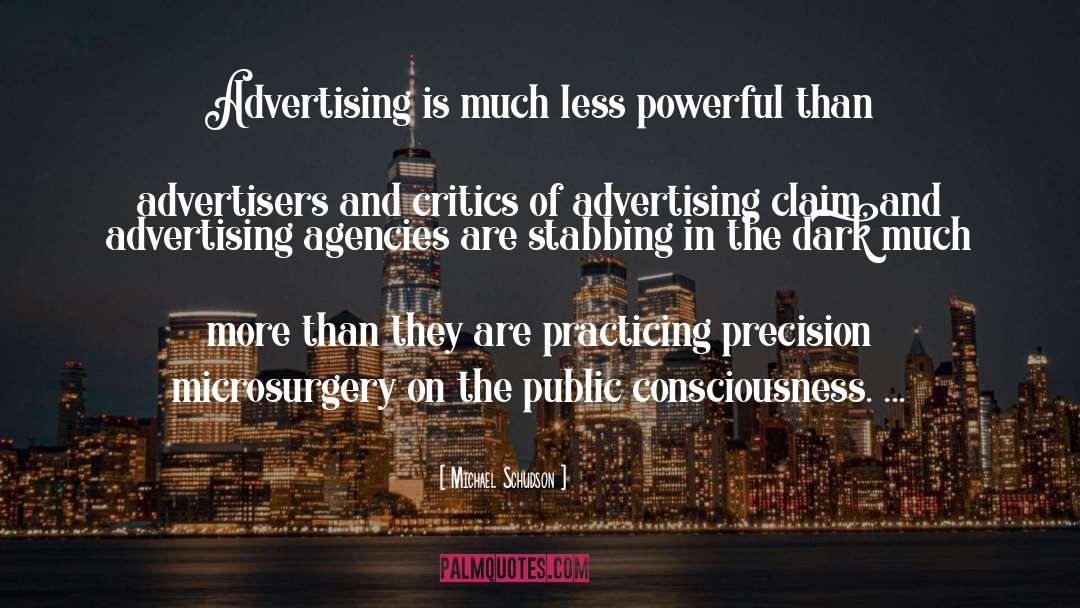 Advertisers quotes by Michael Schudson