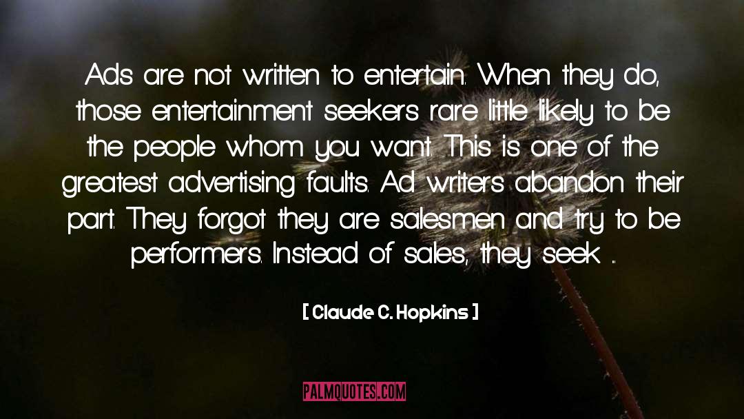 Advertising And Marketing quotes by Claude C. Hopkins