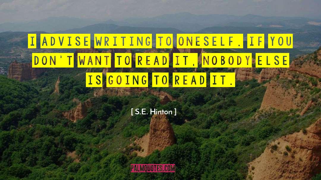 Advise quotes by S.E. Hinton